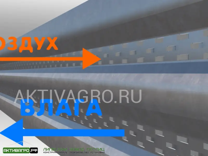 Комплект из 2 грядок для теплицы, длина 8 м Комплект из 2 грядок для теплицы, длина 8 м